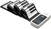 Lujex keyboard piano Standard 88 Keys Portable Roll Up Piano for kids adults (White, 88Keys)