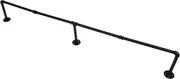 Fdit Retro Industrial Pipe Clothes Rail, Wall Mounted Clothing Rack for Entryway, Hallway, Bedroom, Laundry Room, Balcony with Towel, Plant Hanging