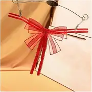 [BIANRUN] Belly Chain Embroidered Panties Bow Tie Shape Pants Sexy Lace Open Crotch Thong Mesh Yarn Perspective Women Underwear Thongs
