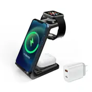 3 in 1 Wireless Charger Stand Charging Dock Station for iPhone Apple W