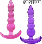 Butt Plug Soft Jelly Anal Sex Toy 5 Bead Zena But Anus Prostate Massager