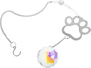 Outanaya Pet Memorial Suncatcher Beautiful Dog Paw Print Hanging Ornament for Garden Window Artisan Quality Pet Remembrance Present Decor