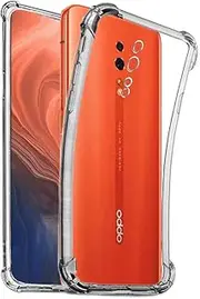 Transparent Silicone Case TPU Anti-Shock for Oppo Reno Z, Mobile Phone Case Premium Scratch-Resistant TPU Transparent Protective Case