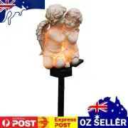 Solar Yard Landscape Lamp IP55 Waterproof Resin Angel Home Decor for Lawn Garden