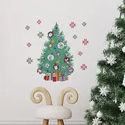 WALPLUS 40x28cm Christmas Decorations Wall Stickers Bubble Christmas Tree Stickers Wall Art Window Display Clings Display Decals Living Room Sale Clearance Home Living Room Bedroom DIY Gift