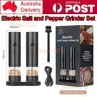2x Electric Grinder Salt and Pepper Grinder Set Rechargeable Grinder Mill Shaker