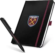 West Ham United F.C. Stationery Set with Notebook & Ballpoint Pen Stationery Supplies Work Office Xmas Gifts for Men