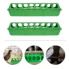 3pcs Chicken Feeder For Pigeon Quail No Waste Food Dispenser Slot