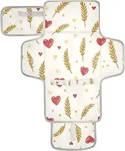 Reusable wipeable Changing pad with Tissue Pocket Baby Portable Changing pad for Moms, Dads