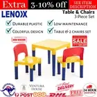 Kids Table & Chairs Set Coloured Plastic Furniture Tabletop Play Activities Game