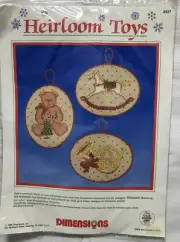 Dimensions HEIRLOOM TOYS Counted Cross Stitch Ornament Kit #8337 Vtg 1986 Sealed