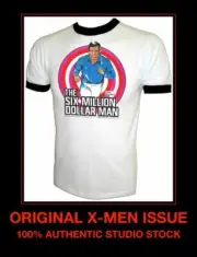 VTG 70s Kenner Six Million Dollar Bionic Man Quicksilver X-Men Iron-On T-Shirt