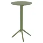 Sky Round Folding Bar Table 24 inch Olive Green