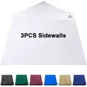 White SunWall for 10x10 Slant Leg Pop Up Canopy3 Pack Sidewalls Only
