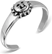 [W | S WITHLOVE SILVER] WithLoveSilver 925 Sterling Silver The Smiling Sun Universe Toe Ring