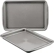 Circulon Nonstick Bakeware Set, Nonstick Cookie Sheet/Baking Sheet - 2 Piece, Gray