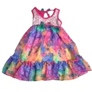 JONA MICHELLE GIRLS SLEEVELESS SUMMER DRESS (MULTI COLOR 4T)NWT