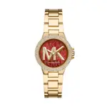 「聊聊甜甜價」🍬MICHAEL KORS CAMILLE 璀璨經典LOGO金色不鏽鋼鍊帶 MK7196