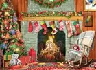 Eurographics Christmas by the Fireplace (Small Box) 500 Piece Jigsaw Puzzle