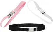 [VERDANVERSE] 3 Pack Boys and Girls Elastic Waist Belts Boys Girls Stretchy Buckle Belt for Jeans Pants Dress