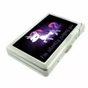 Judging Unicorn Em1 Cigarette Case with Built in Lighter Metal Wallet