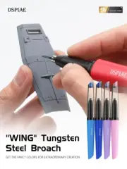 DSPIAE Tungsten Steel Push Broach Carving Knife Set Modeler DIY Hand Craft Tool