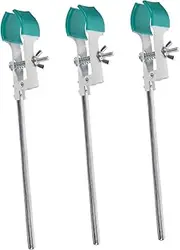 CATIEBYE 3pcs Universal Clip Flask Clamp Black Flask Chemistry Flask Prong Rod Round Bottom Fixed Clamp Laboratory Supplies Beaker Clamp Triangle Instrument Clam Clamps Trig An Fittings Pvc