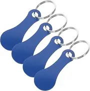 [Angoily] 4Pcs Trolley Token Keychain Small Shopping Cart Coins Key Ring for Easy Access for Grocery Carts Garden Carts and More