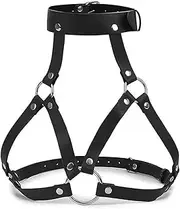 Leather Harness BDSM Bra Women Bondage Garter Belt Body Adjustable Straps Gothic Suspenders Nightclub Costume Fun Sex (Breast Belt)