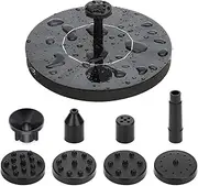 Solar Fountain Pump - Automatic Lighting Bird Fountain | Circular Fountain | Bird Bath Fountain with 6 Nozzles Water Sprayers for Garden, Patio, Lawn, Patio