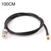 UHF Female SO239 to SMA Male Adaptor Connector RG58 Cable 1M