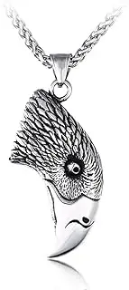 [TAOYATAO] The Crow Head Titanium Steel Pendant Personalized Stainless Steel Collar Necklace Pendant,Necklace Pendant Bead,Lanyard Bead