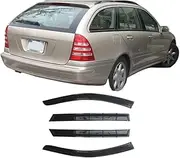 Car Side Window Visor Black Tinted Deflectors Guard Door Ventvisor Compatible with Mercedes-Benz C-Class 1993-2018 W202 W203 W204 W205(for W203 02-05 Wagon)