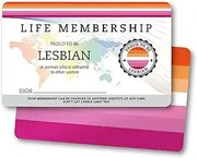 NumeroPhi - Lesbian Pride Card, LGBTI Accessories, Membership Card, Includes Gift, PVC, lesbian, Español, Flags