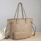 Embossed Tote Bag with Wallet for Women. Quality designer inspired Handbag.