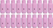 20pcs 10N48 6# Tig Alumina Nozzle Ceramic Cup Fit for GTAW Welder Accessories Durable Sturdy with Smooth Surface and Fast Heat Dissipation Suitable for WP17 26 Series