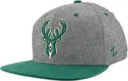 ZHATS NBA Officially Licensed Adjustable Snapback Hat Heather Black