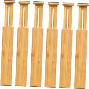 Adjustable Bamboo Drawer Dividers, Expandable Drawer Organizer for Large