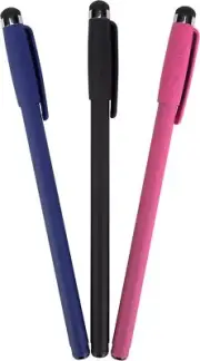 Targus - Slim Stylus Pens for Tablets, Smartphones - Black/Blue/Red