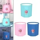 Folding Bathtub Portable Foldable Bathing Bucket for Sauna Steam Baby