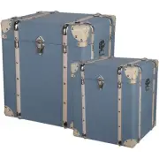 A&B Home 40758-DS Kinsley Pale Blue Storage Cubes, Set of 2