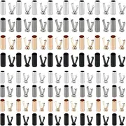[GTILE] 64 Sets Shoelace Tips Alloy Shoelace Head, Two Size Cylindrical Replacement Head for Drawstrings Pants Shoelace End Caps