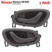 Fits Nissan X-TRAIL 14-17 Navara D23 2015 - '21 Pair Inner Handle Door Grey