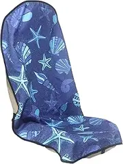 LoyaGour Car Seat Cover Protector Front Seats,for Gym Workout,Running,Swimming,Beach and Hiking,Waterproof Sweat Towel Bucket Seat Covers for Cars SUV Trucks (Conch Shells Starfish, 1Pcs)