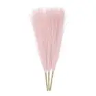3pcs Dried Faux Pampas Grass 17" Artificial Pampas Grass Decor Light Pink