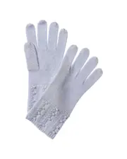 Forte Cashmere Pearl Cuff Trim Cashmere Gloves