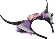 [WRITWAA] Horn Headband Cosplay Accessories Cosplay Costume Prop Hair Decorating Prop Cosplay Horns Hairbands Devil Hair Hoops Halloween Headdress Cosplay Headdress Prop Cosplay Hair Hoops