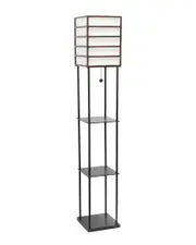 Lalia Home 1-Light Metal Etagere Floor Lamp