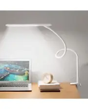 LED Desk Lamp with Clamp 6 level dimmeble 5 color mode touch control WHITE