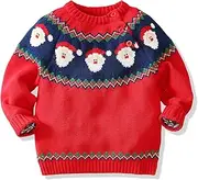 [Miccina] JGJSTAR Baby Boys Girls Knit Sweater Toddler Christmas Sweater Shirt Kids Casual Cotton Pullover Winter Clothes